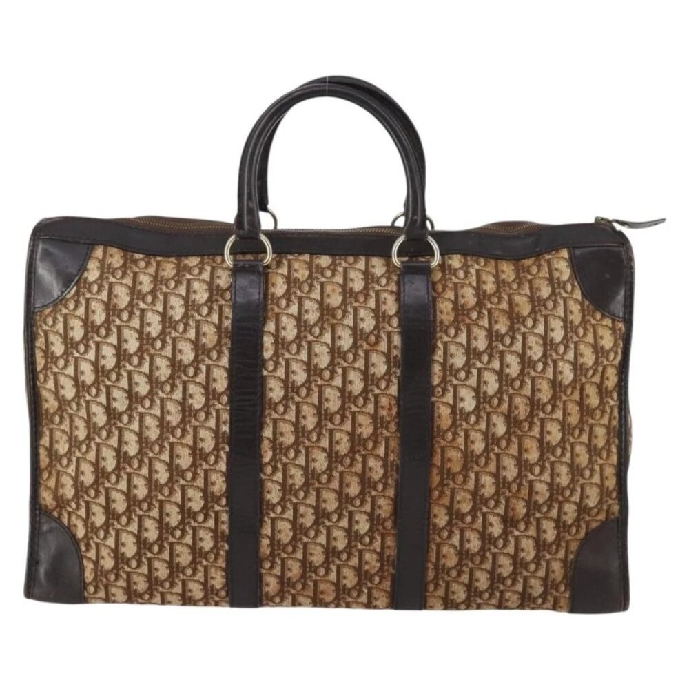 Christian Dior Trotter Canvas Boston Bag Brown - Picture 2 of 16